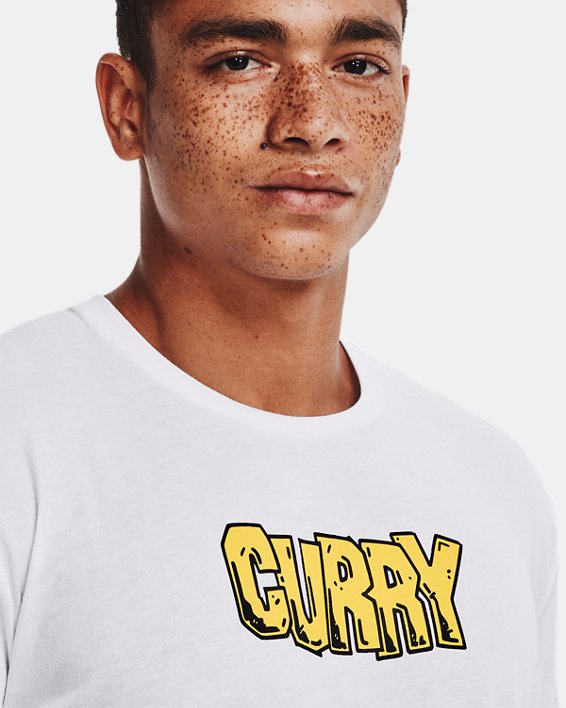 Camiseta de manga larga Curry Count para hombre, White, pdpMainDesktop image number 4